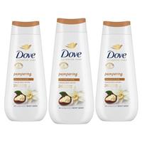 Dove Advanced Care Body Wash Pampering 24Hrs Renewing Micromoisture 225ml, 3pk