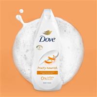 Dove Fruity Nourish Body Wash 0% Sulfate SLES for Soft & Smoother Skin, 3x225ml