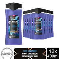 Lynx Blue Lavender Body Wash 400ml 12 Pk Fine Fragrance Mens Shower Gel