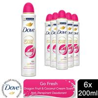 Dove Anti-Perspirant Deodorant Go Fresh with 72Hrs Protection 200ml, 6 Pack