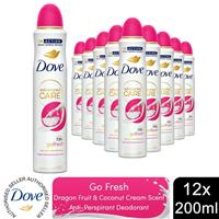 Dove Anti-Perspirant Deodorant Go Fresh with 72Hrs Protection 200ml, 12 Pack
