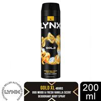Lynx XL 48-H High Definition Fragrance Gold Body Spray Deodorant, 200ml