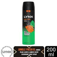 Lynx Body Spray Jungle Fresh 48Hrs Protection High Definition Fragrance, 200ml