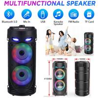 Portable 3000W Bluetooth Party Speaker Sub Woofer Heavy Bass Sound System & MIC
