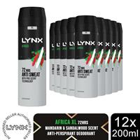 Lynx XL Anti-Perspirant Deodorant For Men, Africa, 6 Pack, 200ml