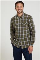 Mountain Warehouse Clyde Men's Cotton Check Shirt Comfortable Layering Male Top - XS Regular