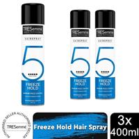 TRESemme 24 Hour Frizz Control Hair Spray, Freeze Hold, 3 Pack, 400ml