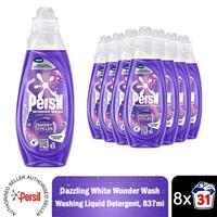 Persil Wonder Wash Liquid Laundry Detergent Dazzling White 31 Washes 837ml, 8Pk