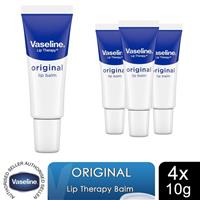 4x Vaseline LipTherapy Original LipBalm For Instant softness and smoothness, 10g