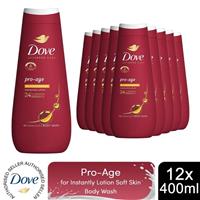 Dove Advanced Care Bodywash Pro Age for 24Hrs Renewing Micromoisture 400ml, 12pk