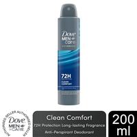 Dove Anti-Perspirant Men+Care Advanced Clean Comfort 72H Protection Deo, 200ml