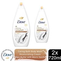 Dove Caring Bath Shea Butter & Warm Vanilla Shower Gel 720ml, 2 Pack
