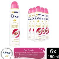 6xDove Anti-Perspirant Advanced Go Fresh Pomegranate & Lemon Deo for Women,150ml