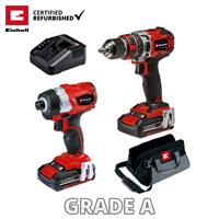 Einhell Cordless Combi Drill + Impact Driver 18V Brushless Set Refurb GRADE A