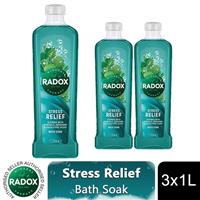 Radox Mineral Therapy Bath Soak Stress Relief, Rosemary & Eucalyptus Scent 3x1L