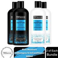 Tresemme 2x Shampoo & 2x Conditioner Bundle 680ml Each - Rich Moisture