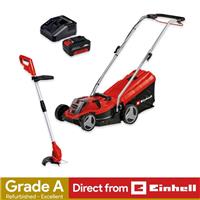 Einhell Cordless 33cm Lawnmower 24cm Strimmer Set 18V PXC Refurb GRADE A