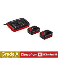 Einhell 2x 4.0Ah Battery And Twin Charger Kit For Power X-Change Refurb GRADE A
