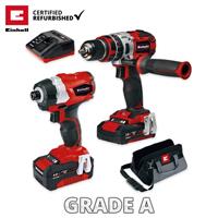 Einhell Power Tool Set Combi Drill Impact Driver BRUSHLESS Kit Refurb GRADE A