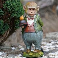 Mr Monkey Resin Sculpture | Home Garden Ape Chimp Statue Outdoor Animal Ornament