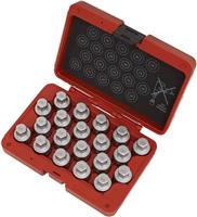 Locking Wheel Nut Removal Key Set 20pc - SX215 Sealey to fit VAUXHALL OE BOLTS