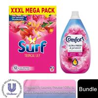 Surf Tropical Lily Washing Powder 125W w/ Comfort Sakura Dreams Conditioner 58W