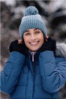 Mountain Warehouse Womens Alaskan Ombre Pom Beanie Ladies Fleece Winter Cap