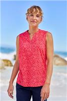 Mountain Warehouse Womens Petra Sleeveless Shirt Ladies Holiday Printed Tee - 20 Regular