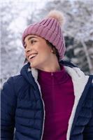 Mountain Warehouse Womens Geneva Fluff Beanie Ladies Fur Lined Winter Warm Hat
