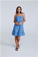 Animal Sofia Womens Chambray Beach Dress In Pale Blue - 6-8 - 6-8 Regular