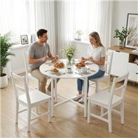 Folding Dining Table, Collapsible Drop Leaf Table for Small Spaces Refurbished