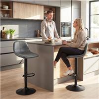 Bar Stools Set of 2, Modern Swivel Barstools with Footrest for Kitchen Island