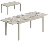 Extending Garden Table, Aluminium Outdoor Dining Table for 8-10, Refurbished