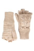 Mountain Warehouse Women's Isotherm Fingerless Mittens Ladies Plush Fur Lined