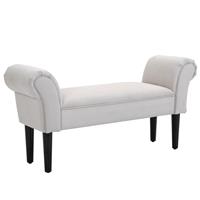 Small Bench Window Seat Shoe Bench w/ Wooden Legs Entryway Greyish Refurbished
