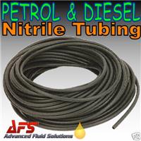 6mm 1/4 I.D Nitrile Rubber Black Smooth Fuel Tube Petrol Diesel Oil Line Hose