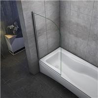 800X1400mm Chrome 180?Pivot Bath Shower Screen & Seal Great Value FA235