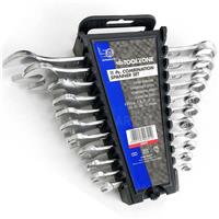 Metric Combi Spanner Wrench Set. 11 Spanners: 6,7,8,9,10,11,12,13,14,17,19mm