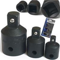 Step Down Adaptors 3/4 to 1/2 to 3/8 to 1/4 drives/ Impact Socket Reducer Set