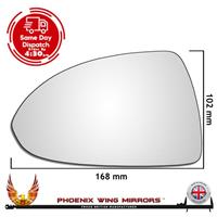 For Vauxhall Corsa D Mk3 2006-2014 Convex Wing Mirror Glass Left Hand Side