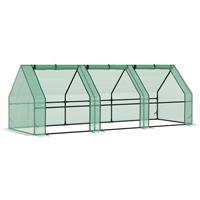 Outsunny Mini Greenhouse Garden Planter Zipper Doors Portable 270 x 90 x 90cm