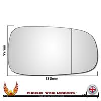 For Saab 93 / 95 2003-2009 Wide Angle Wing Door Mirror Glass Right Hand Side