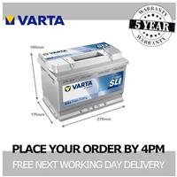 E44 Car Battery 12V Varta SLI Dynamic Sealed Calcium 5 Yr Warranty Type 096