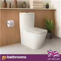 Modern Close Coupled Toilet with Soft Close Seat Compact Design Dual Flush