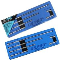 6pc 1/4" DRIVE SOCKET EXTENSION BAR SET by US PRO TOOLS 32 50 100 150 200 275mm