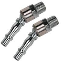 2 x MALE SWIVEL AIR LINE END CONNECTORS 1/4 BSPT Compressed Air Tool Couplings