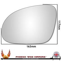 For VW Golf Mk5 2003-2009 Convex Wing Door Mirror Glass Left Hand Passenger Side