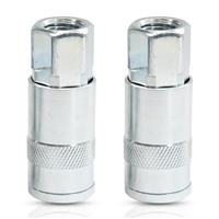 Vertex Air Line Fitting Quick Release Compressor Air Hose 1/4 Female Thread 2PC