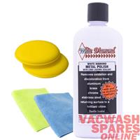 WHITE DIAMOND METAL POLISH & SEALANT SET - ALUMINIUM - CHROME - STAINLESS STEEL