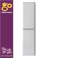 Newbold Gloss White Bathroom Tall Storage Unit Wall Hung 170cm